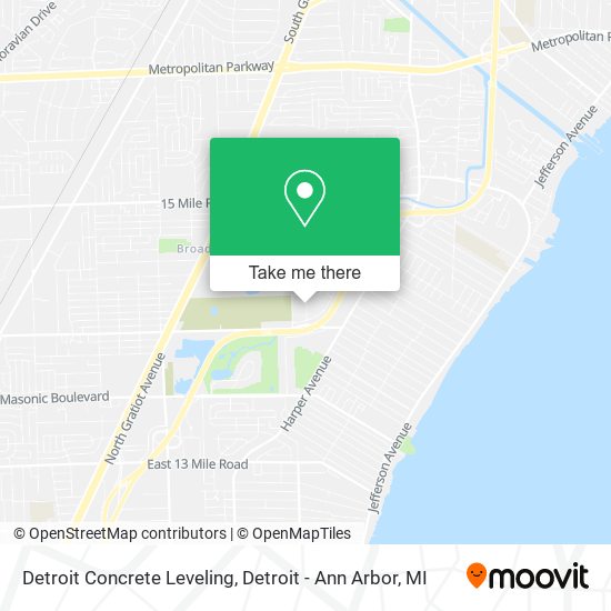 Detroit Concrete Leveling map