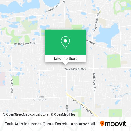Fault Auto Insurance Quote map