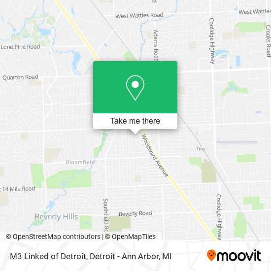 M3 Linked of Detroit map