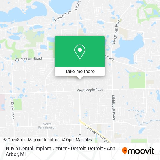Nuvia Dental Implant Center - Detroit map