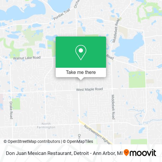 Mapa de Don Juan Mexican Restaurant