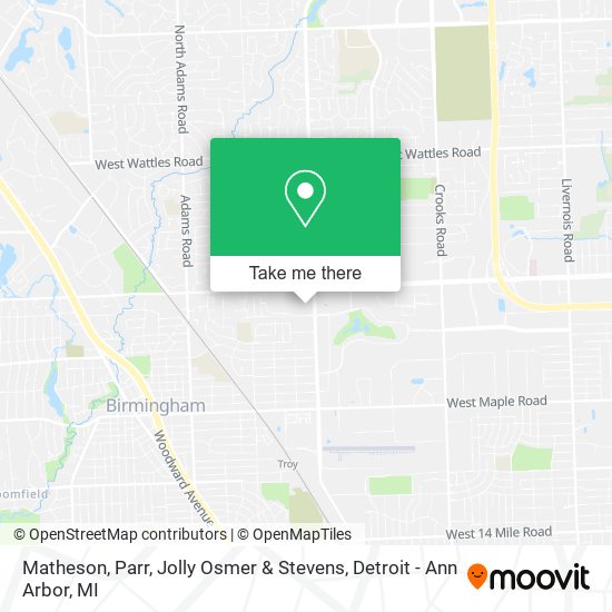 Matheson, Parr, Jolly Osmer & Stevens map