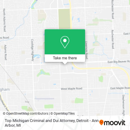 Top Michigan Criminal and Dui Attorney map