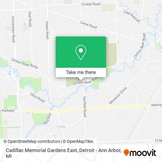 Cadillac Memorial Gardens East map