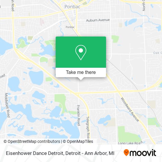 Eisenhower Dance Detroit map