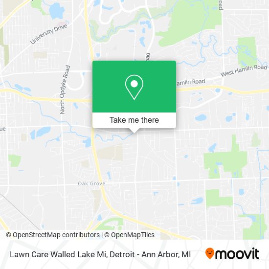 Mapa de Lawn Care Walled Lake Mi