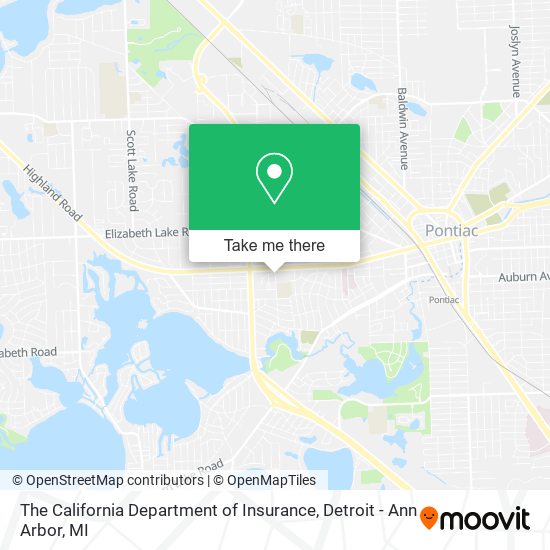 The California Department of Insurance map