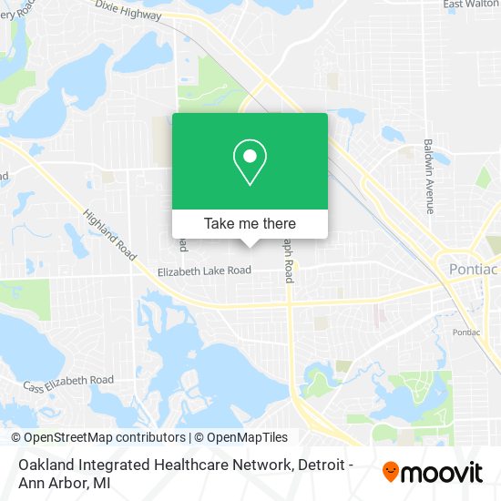 Mapa de Oakland Integrated Healthcare Network