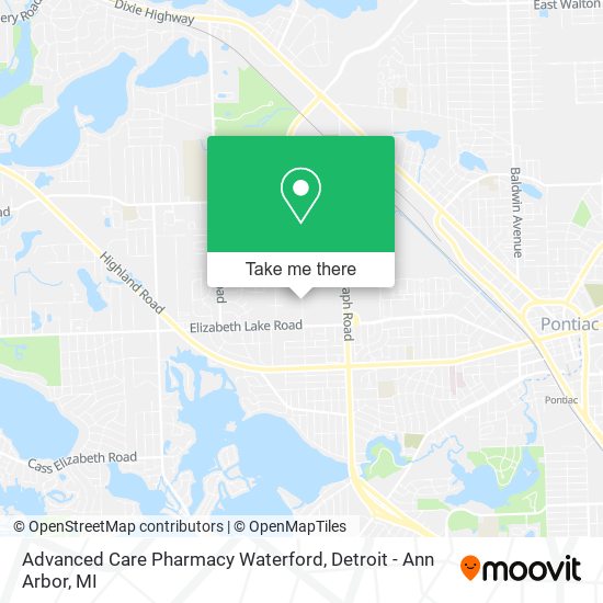 Mapa de Advanced Care Pharmacy Waterford
