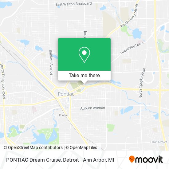 PONTIAC Dream Cruise map