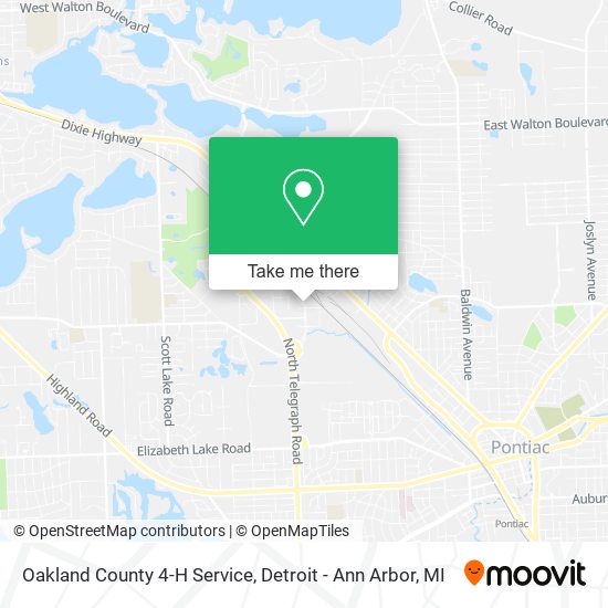 Mapa de Oakland County 4-H Service