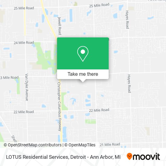LOTUS Residential Services map