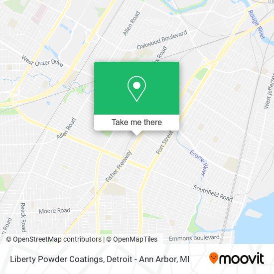 Liberty Powder Coatings map