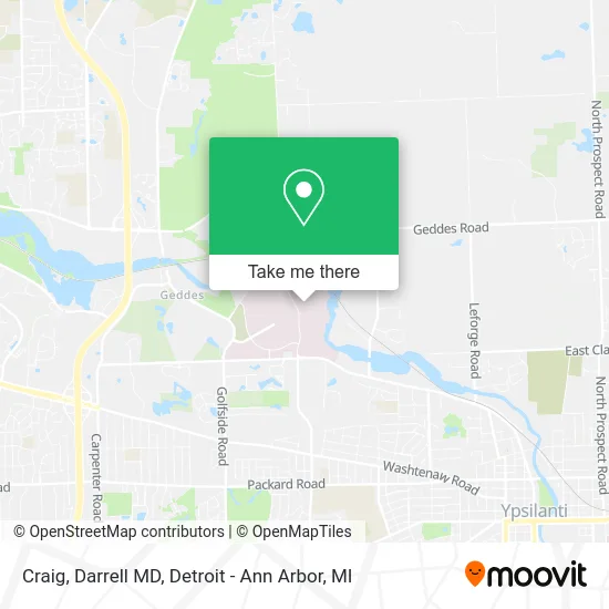 Craig, Darrell MD map