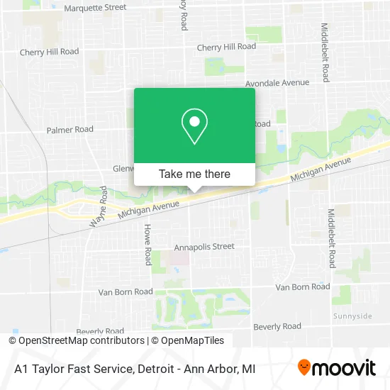 A1 Taylor Fast Service map