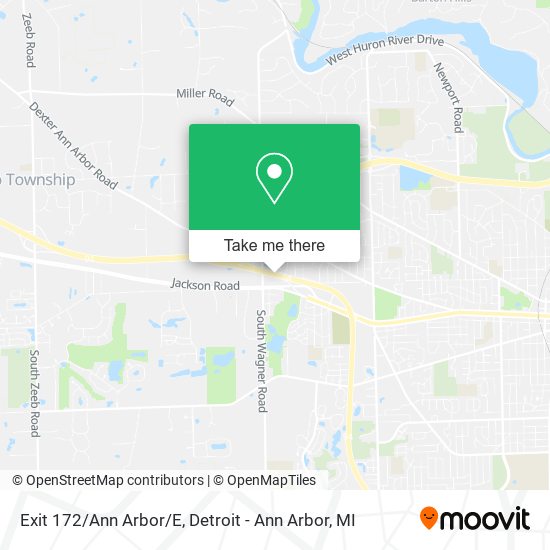 Exit 172/Ann Arbor/E map