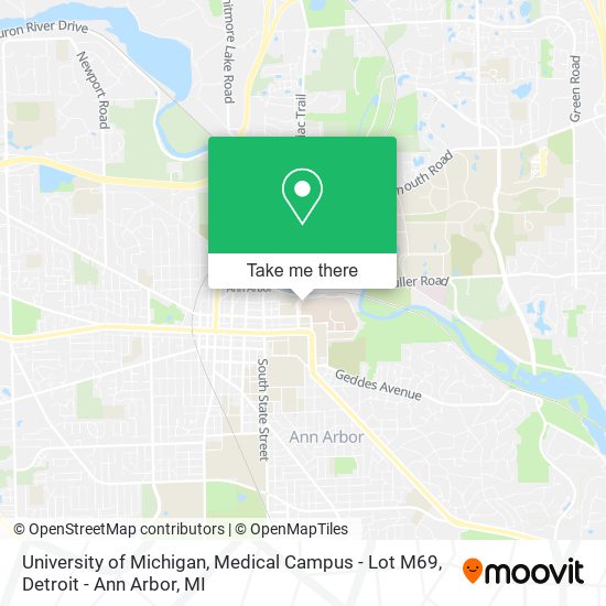 University of Michigan, Medical Campus - Lot M69 map