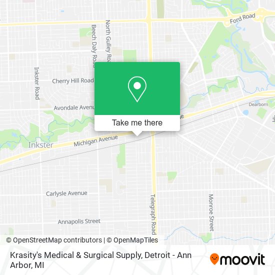 Mapa de Krasity's Medical & Surgical Supply