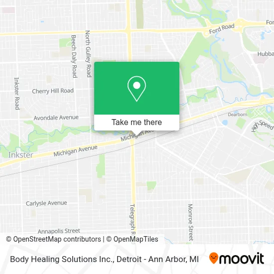 Body Healing Solutions Inc. map