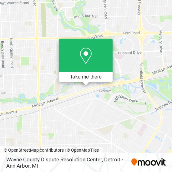 Mapa de Wayne County Dispute Resolution Center
