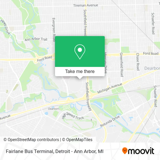 Fairlane Bus Terminal map