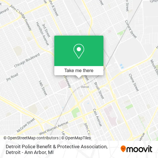 Detroit Police Benefit & Protective Association map