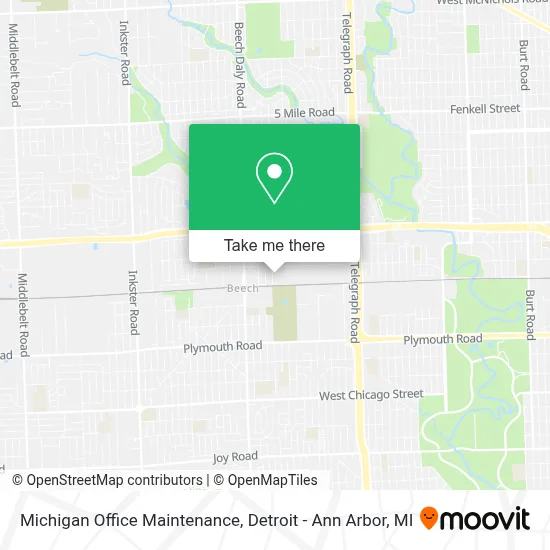 Michigan Office Maintenance map