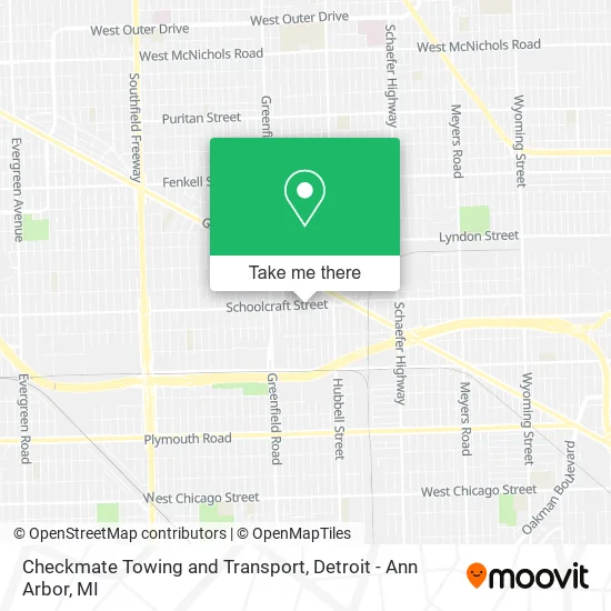 Checkmate Towing and Transport map