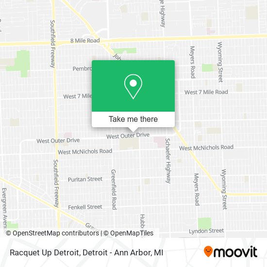 Racquet Up Detroit map