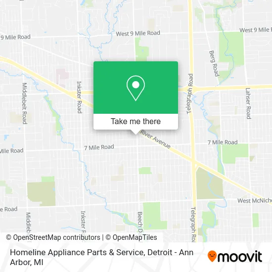 Homeline Appliance Parts & Service map