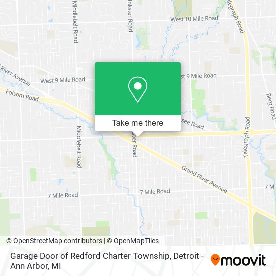 Garage Door of Redford Charter Township map