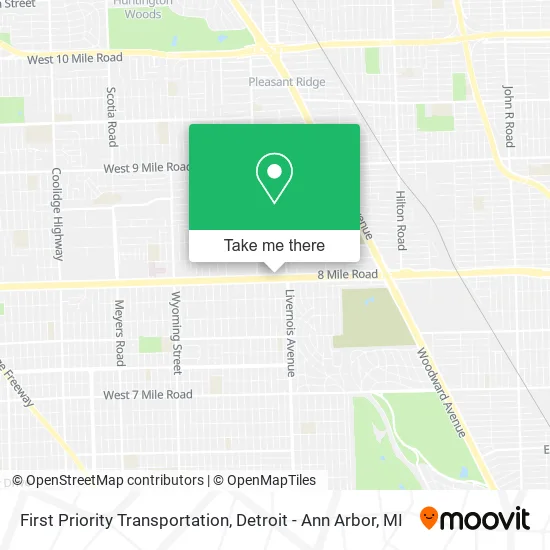 First Priority Transportation map