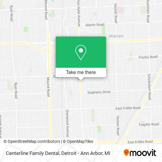 Centerline Family Dental map