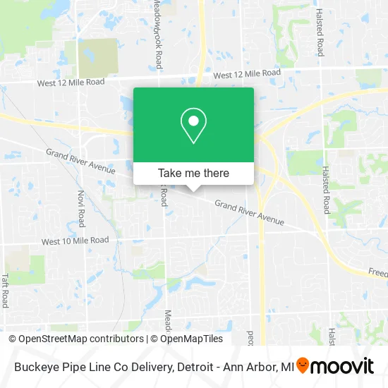 Buckeye Pipe Line Co Delivery map