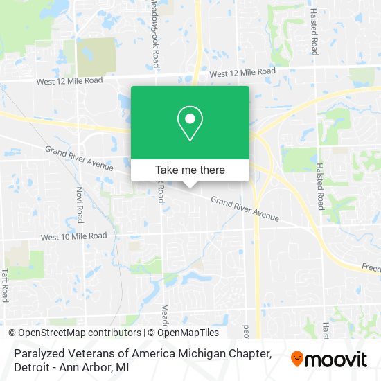 Mapa de Paralyzed Veterans of America Michigan Chapter