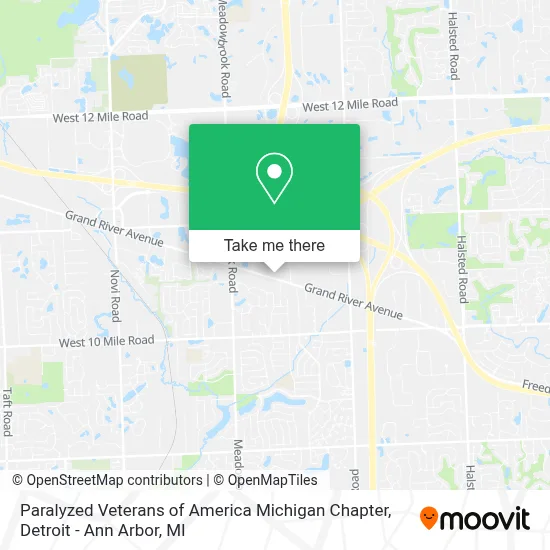 Paralyzed Veterans of America Michigan Chapter map