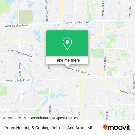 Yates Heating & Cooling map