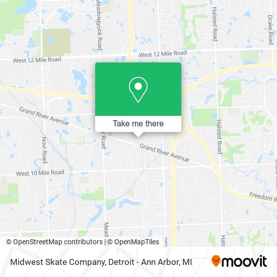 Midwest Skate Company map