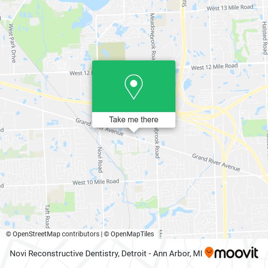 Novi Reconstructive Dentistry map