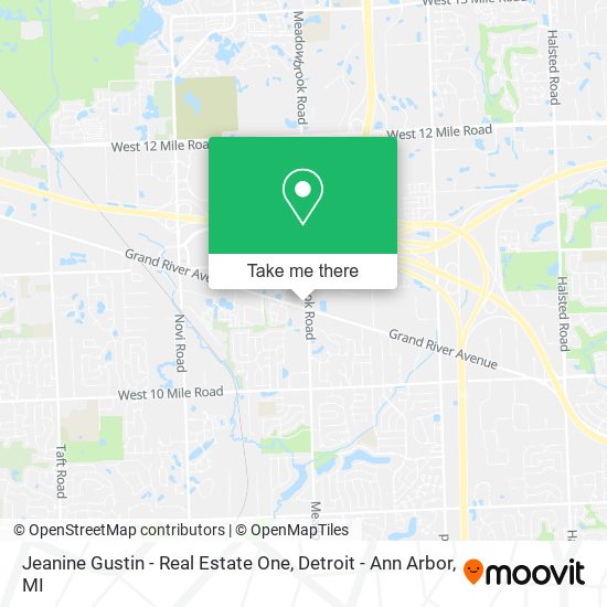 Jeanine Gustin - Real Estate One map
