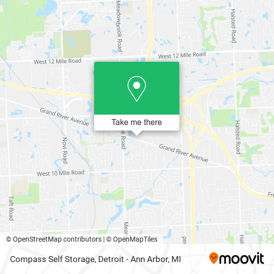 Compass Self Storage map