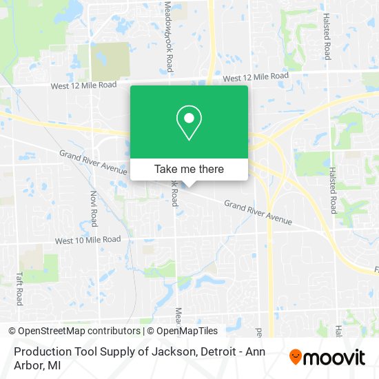 Production Tool Supply of Jackson map