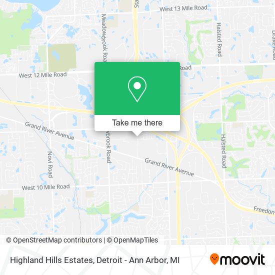 Mapa de Highland Hills Estates