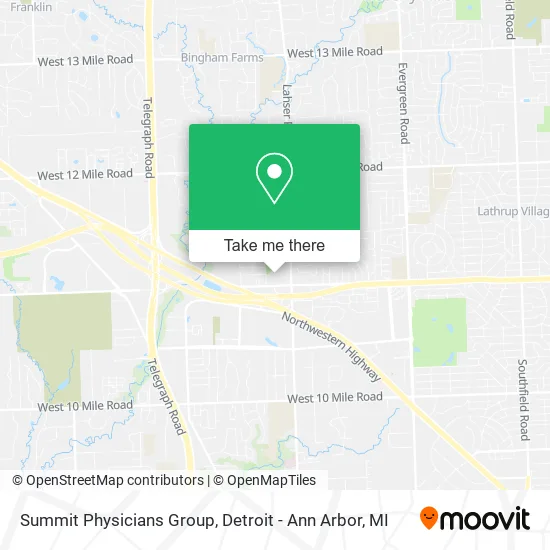 Summit Physicians Group map