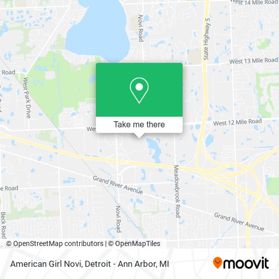 Mapa de American Girl Novi