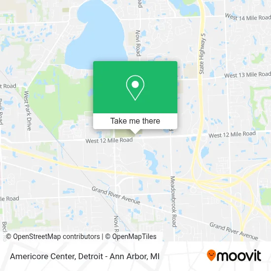 Americore Center map