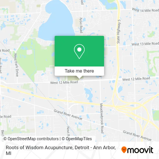 Roots of Wisdom Acupuncture map