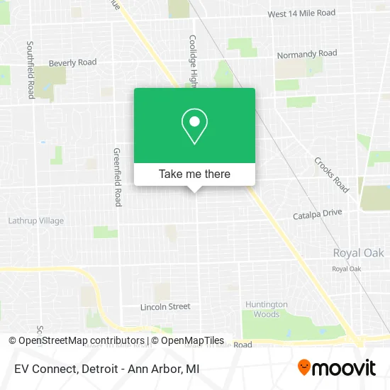 EV Connect map