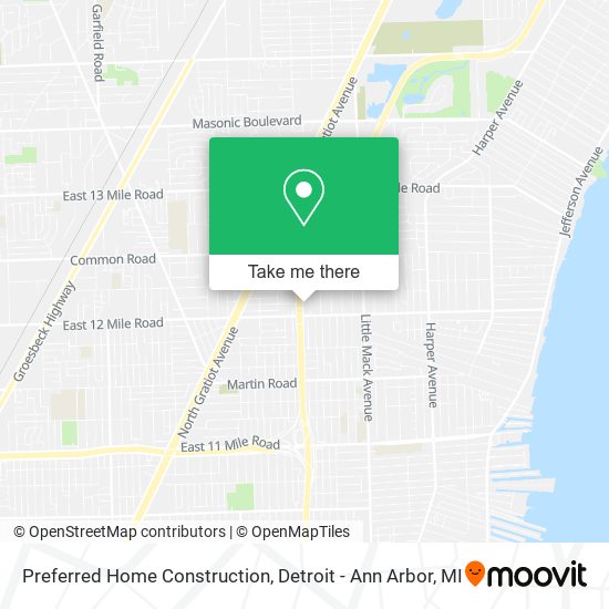 Preferred Home Construction map
