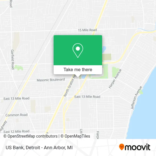 US Bank map